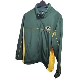 G-III‎ NFL Green Bay Packers Mens XL Full Zip Fleece Lined Track Jacket Green